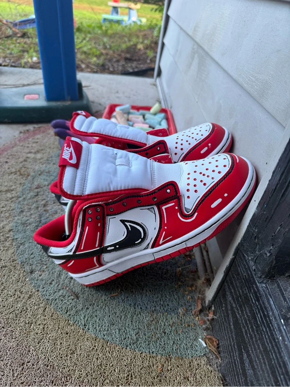 Size 10 - Nike Dunk 2025 Low St. John's, Custom Hand Painted “ CARTOON TIME “